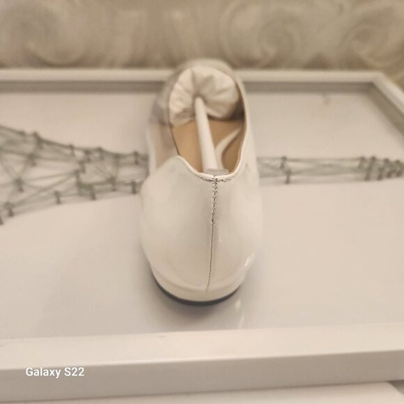 Jon Josef (Anthropologie) "Punk" White Patent Leather Flats. NIB. Size 7.5 - Picture 8 of 11